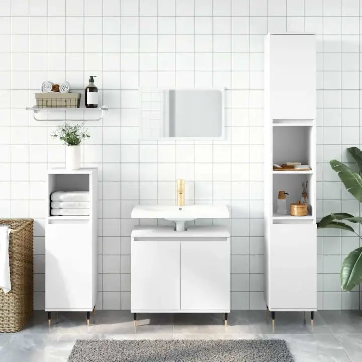 vidaXL Armario de baño madera de ingeniería 58x33x60 cm en color Roble Sonoma/Roble artisan/Madera antigua y más | almacenamiento funcional diseño moderno para baño dormitorio sala - 1