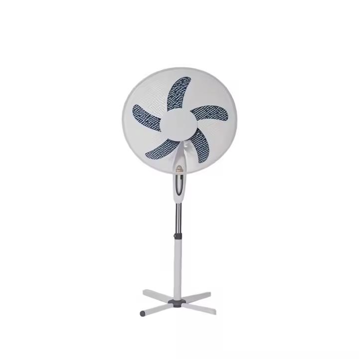 IPSDI Ventilador de pie, 60 W, 3 velocidades 5 aspas , oscilante, silencioso, cabezal inclinable, altura regulable hasta 130 cm, rejilla de seguridad - 1