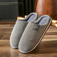 Tacones Bajos Para Hombre De Algodón Suave Y No Resbaladizos De Invierno Tallas Grandes 40-51 Zapatillas Interiores Cómodas Y Cálidas Con Forro De Peluche - details 13