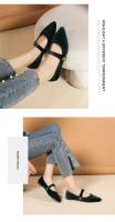 Zapatos Planos Retro Para Mujer De Cuero Suave Francés Estilo Small Fragrant Punta De Dedo Zapatos Planos Con Suela Suave Para Verano Casual - details 11