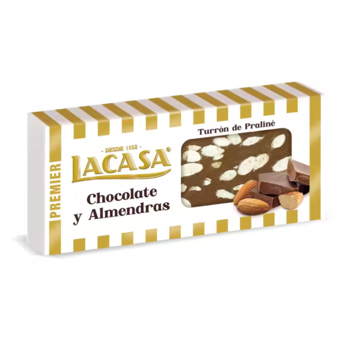 Lacasa Turrón Chocolate y Almendras 250 G - 1