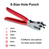 Pulgar De Cuero 9" Para Cinturones De Metal De Alta Resistencia Con 6 Tamaños Revoquables Herramienta Para Hacer Agujeros En Cuero - details 3