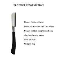 Afeitadora De Pájaro Straight Edge Barber Razor Para Corte De Pelo Barba Y Cejas Herramienta De Afeitar Para Hombres Cuchillo De Acero Inoxidable - details 4
