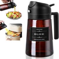 Botella De Espuma Para Cocinar 470ml 2 En 1 Dispensador De Aceite Para Air Fryer BBQ Con Etiquetas De Decoración Eco-amigable Herramienta De Condimentos Para Cocina - details 0