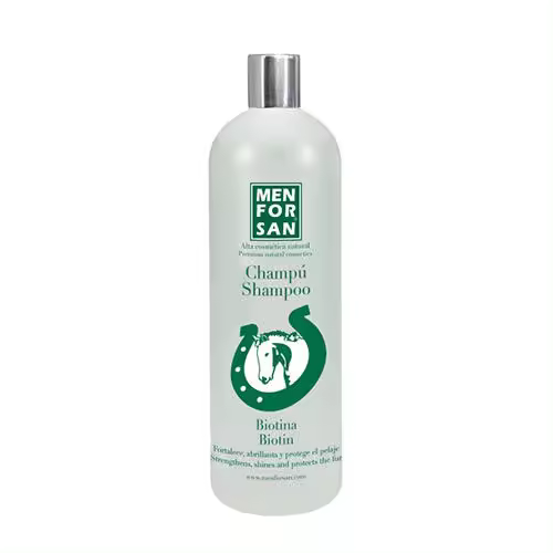Champú natural MENFORSAN 1L con biotina para caballos - 1