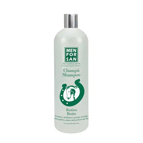 Champú natural MENFORSAN 1L con biotina para caballos - 1