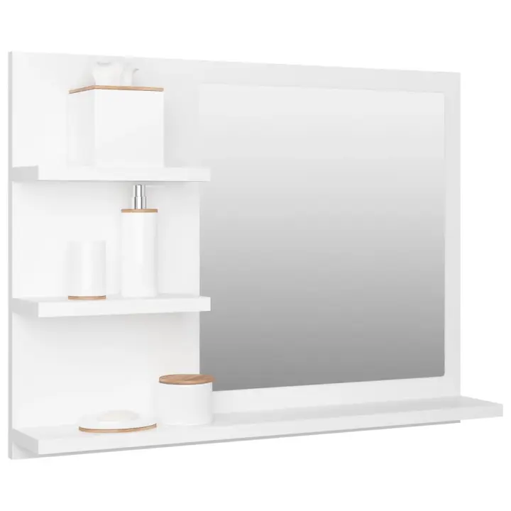 ¿Espejo de BA? O Madera Contrachapada Blanco 60x10,5x45 cm - 1