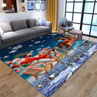 Carpetas De Navidad Con Poinsettia Y Payaso Antideslizantes Para Sala De Estar Decoración Del Hogar Alfombra Grande Para Sofás Y Camas Matriz De Pasillo - details 6