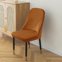 Cubierta De Silla De Cuero Grueso En Color Sólido Lavable Para Oficina Y Hogar Antideslizante Incluyente Para Sillas Curvas - details 3
