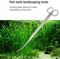 Juego De Tijeras Y Pinzas De Acero Inoxidable Para Limpieza De Tanque De Peces Herramienta De Jardín Con Cuchillas Onduladas Y Rectas Y Escobillas Para Limpieza De Arena - details 0