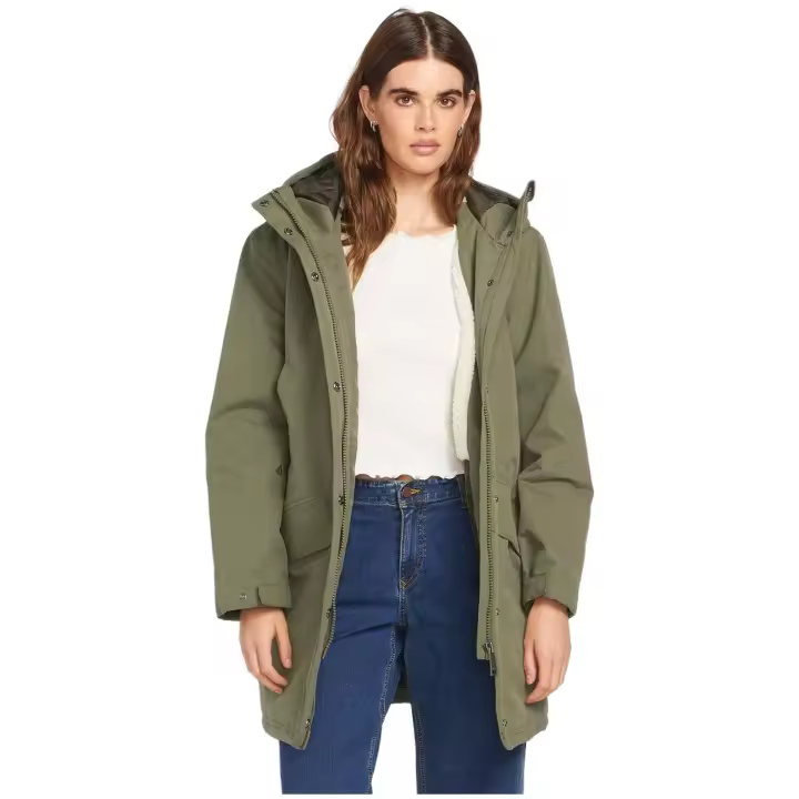 Chaqueta Volcom modelo Somestone 10K Parka para mujer en color verde - 1