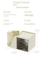 Caja De Almacenamiento Multifuncional Rotativa Para Maquillaje Organizador De Escritorio Para Labiales Sombras Y Bolígrafos Transparente - details 11