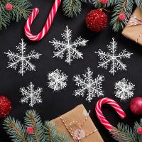 30Pcs Grandes Ornaments De Navidad En Forma De Copos De Nieve Decoración De Árbol De Navidad Con Brillo DIY Adornos Para Casa Y Año Nuevo - details 13