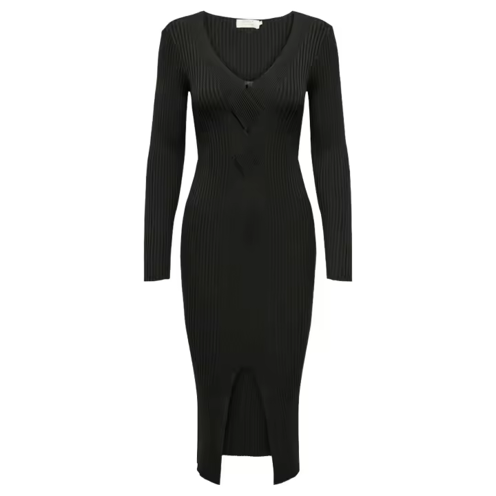 Vestido Only Lara Ls Maxi V-Neck Dress Cs Knt - 1