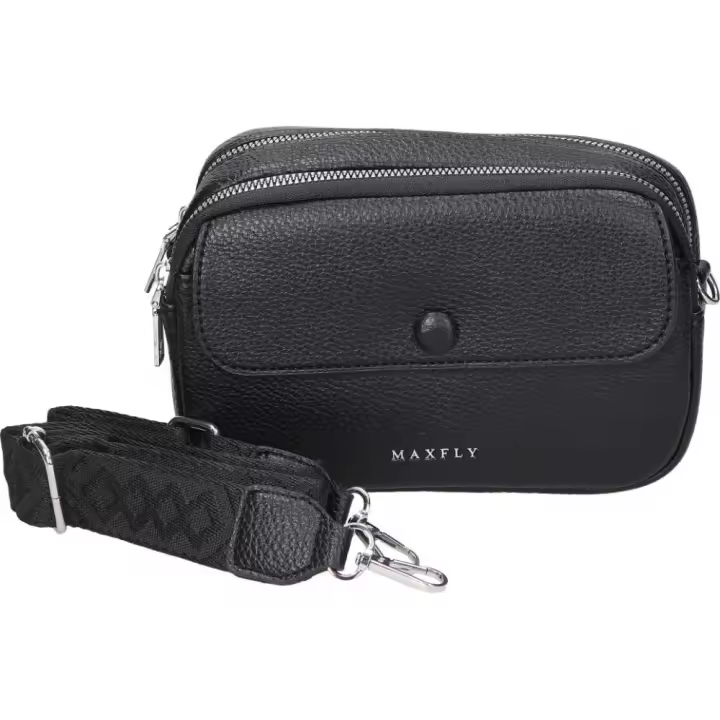 CHENSON | Bolso Bandolera Chenson para Mujer – Bolso Mediano en Color Negro – Bandolera Ajustable con Cremallera – Varios Compartimentos – Casual – Versátil y Combinable – Modelo CG-G7303 - 1