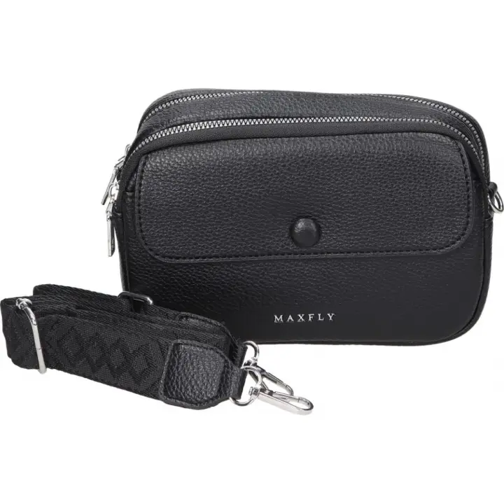 CHENSON | Bolso Bandolera Chenson para Mujer – Bolso Mediano en Color Negro – Bandolera Ajustable con Cremallera – Varios Compartimentos – Casual – Versátil y Combinable – Modelo CG-G7303 - 1