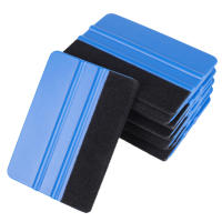 1/10Pcs Limpia Ventanas De Coche Con Fibra De Carbono Vinilo 10x7cm Deshielo Limpiador Con Herramienta De Limpieza Y Secado De Vidrio Plástico - details 5