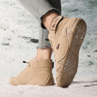 Botas De Invierno Para Mujer Impermeables Cómodas Y Calientes Con Peluche De Lana Microfibra De Cuero Botas Cortas Casuales - details 2