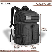 Mochila Táctica 45L Grande 3 Días Assalto Bolsa Molle Para Camping Senderismo Pesca Unisex Nylon Softback - details 0