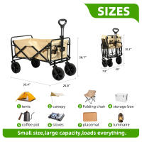 S7 STAR Carro Plegable 120 kg,Metálico con Mango Ajustable y Ruedas 360°,Carro de Mano Plegable con Ruedas Grandes Todoterreno,Asa ajustable,Carrito de Jardí,Carro de Mano Plegable - details 2