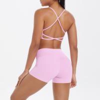 Conjunto De Yoga Para Mujer Con Top Deportivo Y Shorts Cortos Conjunto De Entrenamiento Con Bolsillos Transpirable Y Eco-amigable - details 27