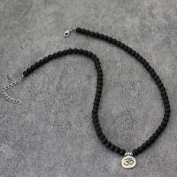 Collar De Piedra Natural Para Hombre 20 Pulgadas Corto Con Flor De Loto Budha Meditación Accesorios Hiphop Rock Regalo Para Él - details 4