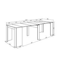Skraut Home - Mesa Consola Extensible - Mesa Auxiliar - S III - Práctica y Versátil - Estilo Moderno - Fácil Montaje - 2 longitudes 58/222x90x77cm y 58/262x90x77cm - details 6