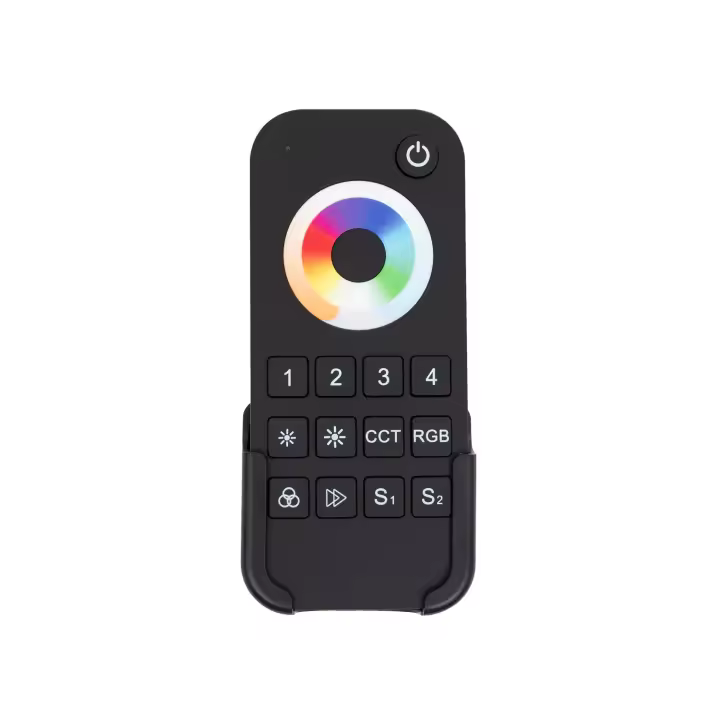 Ledkia Mando RF para Reguladores LED RGB / RGBW 4 Zonas S Negro - 1