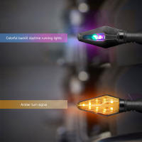 2PCS Luz Indicadora De Señal De Giro Para Motocicleta Universal 12LED Amarilla Azul Doble Color Para Motocicleta off Road - details 3