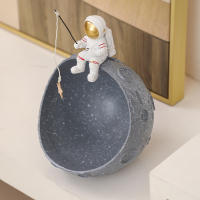 Adorno De Escritorio Espacial Con Resina Figura De Espaceman Y Planeta En Caja Organizadora Para Decoración De Habitación Temática De Espacio - details 16