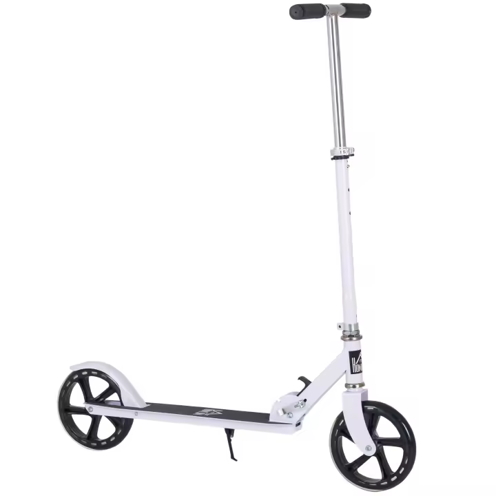 HOMCOM Patinete Plegable para Niños de 7-14 Años Scooter Infantil Manillar Ajustable en Altura de 4 Niveles con Freno 88x37x75-100 cm - 1