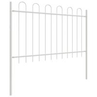 vidaXL Cerca de Jardín con Parte Superior en Forma de Arco Blanca 1,7x0,8 m Acero - details 2