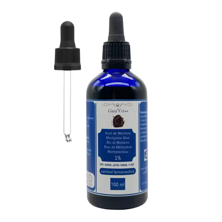 Azul de Metileno 1% -  100ml -  Vidrio Azul con Cuentagotas - 1