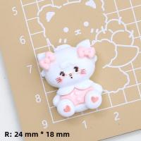 10Pcs Cabochones De Resina Planos Con Serie De Oso Gato Perro Dibujos Animados Para Manualidades Joyería Scrapbooking Decoración - details 4