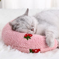 Cojín Pequeño Para Mascotas Gatos Y Perros Con Guardia De Cuello U Suave Y Grueso Resistente Al Mordisco Caliente Y Cómodo Para El Invierno - details 0
