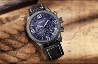 Reloj De Pulsera Deportivo De Lujo Para Hombre MEGIR Con Dial De 48mm Cuarzo Resistente Al Agua De Leather Calendario Cronógrafo Moda Y Casual - details 19