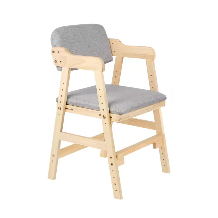 Trona de madera regulable en altura para niños de 2 a 12 años - 1