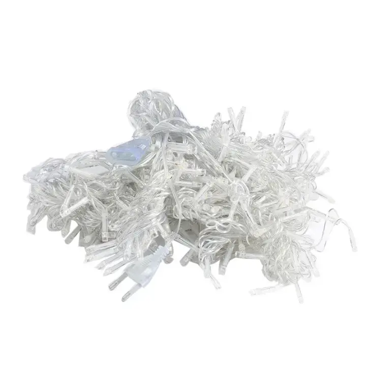 Luces De Cadena LED De Navidad 4Mx0.6M Con Enchufe EU Cortina De Vinilo Irregular Para Decoración De Jardín Y Fiestas Luz Colgante Para Bodas Y Calle Exterior - 1