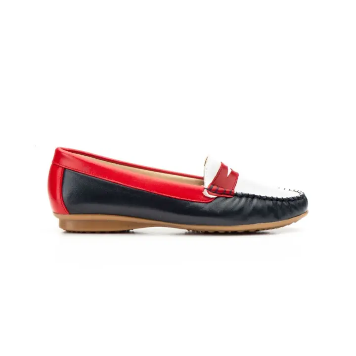 Mocasines de piel multicolor by Par y Medio Piel Piel y textil Piel - 1