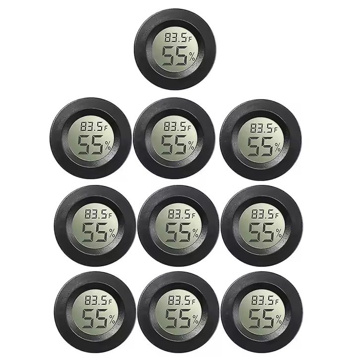 10pack Mini Hygrometer Thermometer Meter Digital Lcd Monitor For Greenhouse Babyroom Reptile Incuba - 1