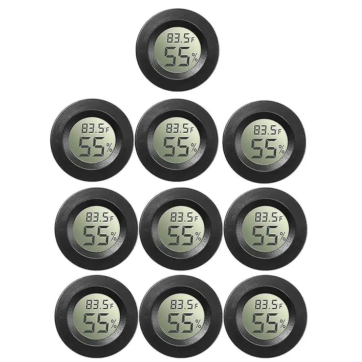 10pack Mini Hygrometer Thermometer Meter Digital Lcd Monitor For Greenhouse Babyroom Reptile Incuba - 1