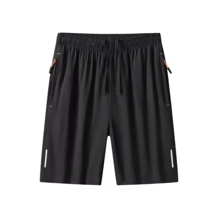 Shorts De Verano Para Hombre Nuevos Cómodos Con Cintura Elástica Ropa Deportiva Transpirable Pantalones Cortos De Largo Medio Estilo Casual - 1