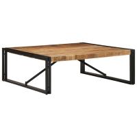 vidaXL Mesa de centro de madera maciza de mango rugosa en dimensiones 100x100x35 cm/100x50x35 cm/80x40x35 cm y más | estructura resistente ideal para salón dormitorio o estudio - details 0