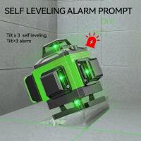 Nivel láser 4D de 16 líneas, autonivelante de línea verde 360°, niveles horizontales y verticales ﻿Nivel lazer, herramienta de nivelación de batería recargable por USB,Ip54 a prueba de polvo, impermeable, a prueba de terremotos, confiable y resistente - details 6