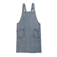 Delantal De Denim Para Mujer Estilo Coreano Hecho De Algodón Y Lona Sin Mangas Adecuado Para Cocinar Hornear Jardín Y Limpieza Del Hogar - details 5