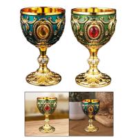 Vaso Gótico Medieval Vintage 30ml Con Patrón De Flores Taza De Bebida Ceremonial Artesanal Para Regalos De Renacimiento Y Fiesta - details 2