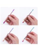 Set De 4 Herramientas De Arte De Uñas De Acero Inoxidable Con Cabeza Doble Para Eliminar Piel Muerta Y Planificar Uñas - details 3