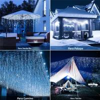 Luz De Hielo Solar Para Cortina 3.5M Decoración Detechos Exteriores Luces De Hada Para Bodas Fiestas Navidad Y Jardín - details 13