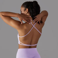 Top Deportivo Para Mujer Sexy Cruzado En Yoga Gimnasio Entrenamiento Correr Estirable Fitness Tank Top Transpirable Nylon - details 17