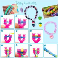 Kit de Gomitas Pulseras Gomas, DIY Gomas para Hacer Pulseras, Comitas Elásticas Plásticas Cuantas para Collares de Colores Goma con Telar de Juguete para Niños de Anillos y Collares de Bricolaje Manualidad - details 5